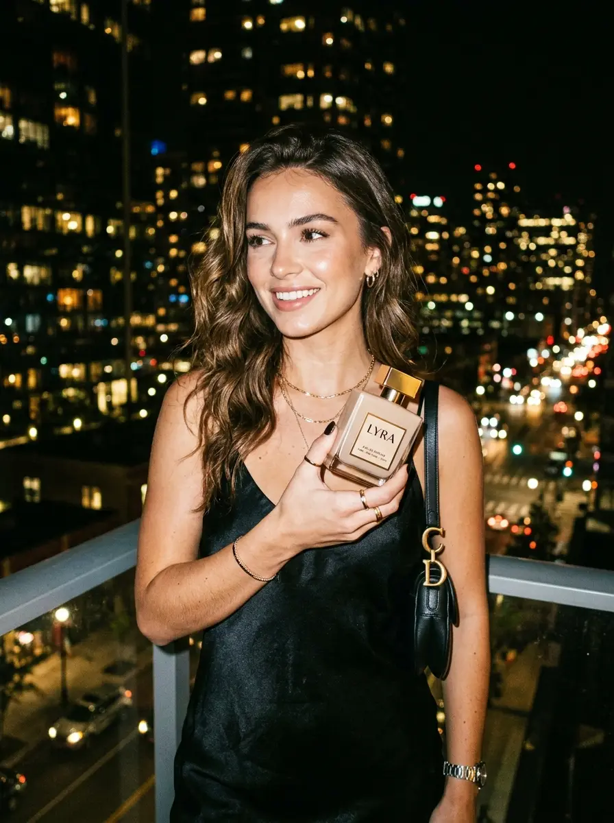 Fragrance campaign featuring a licensed likeness