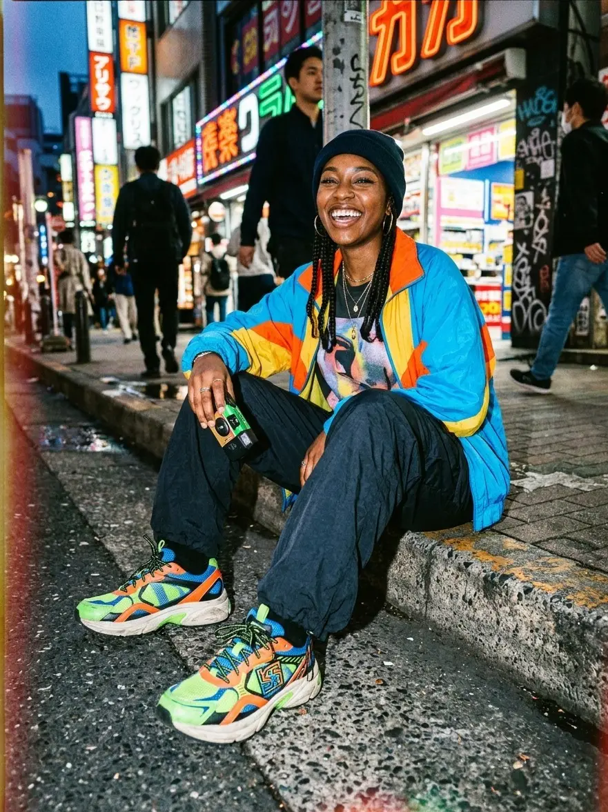 Footwear campaign featuring a licensed likeness